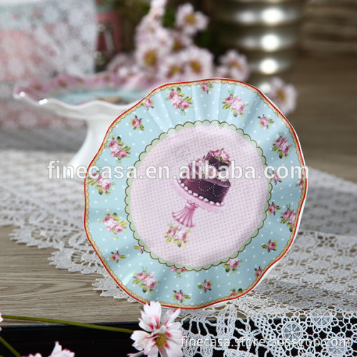 6.25 Inches Elegant Unique Shaped Cake Stand with Color Box